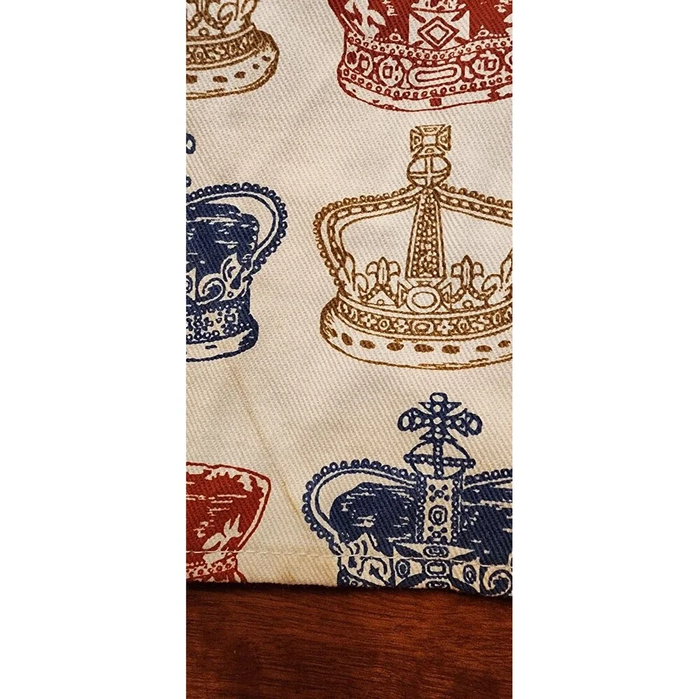 Vintage Crown theme apron red blue gold
